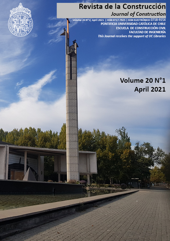 					View Vol. 20 No. 1 (2021): Revista de la Construcción. Journal of Construction
				