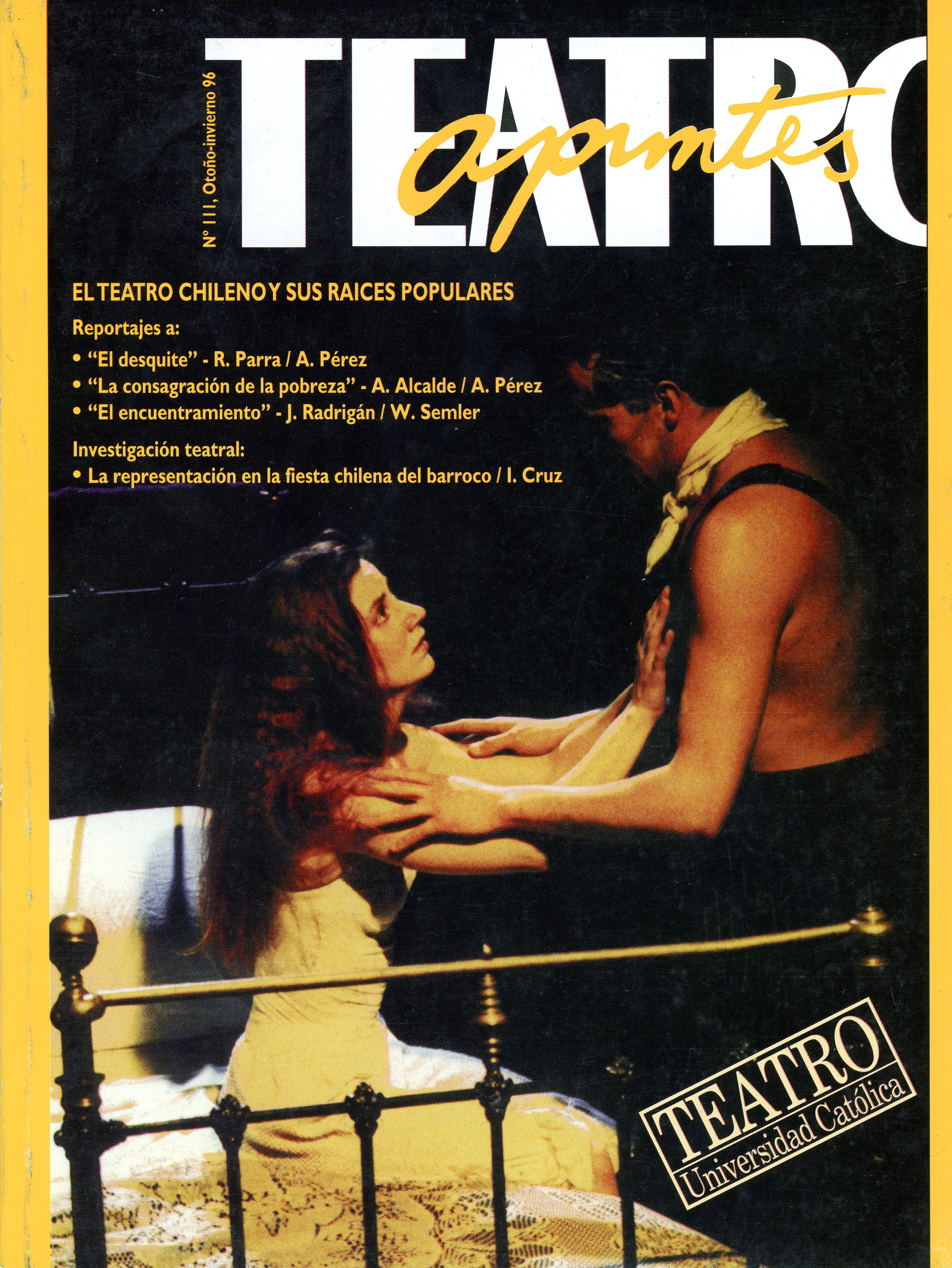 					View No. 111 (1996): Apuntes de Teatro
				