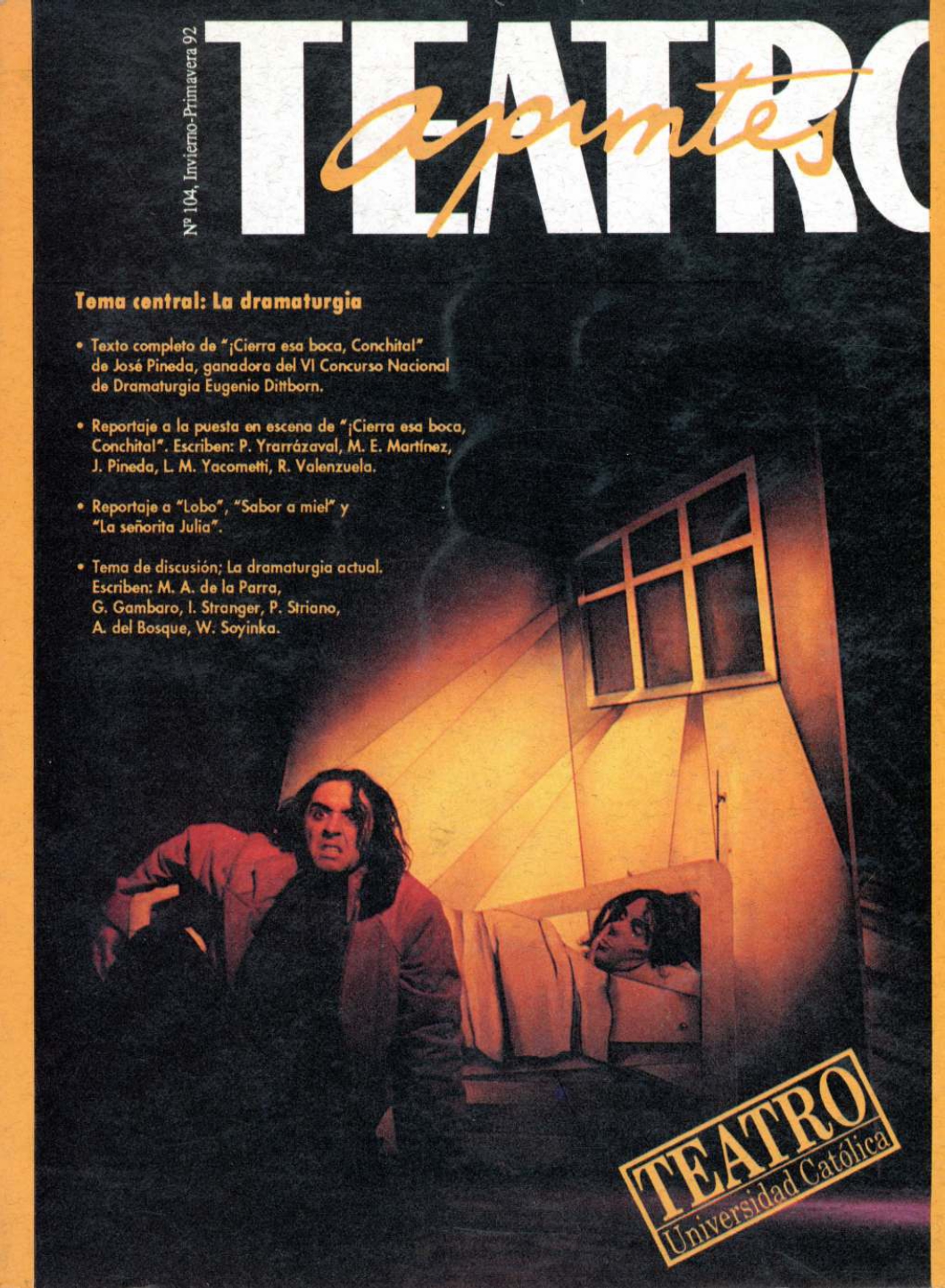 					View No. 104 (1992): Apuntes de Teatro
				